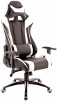 Игровое кресло для геймеров Everprof Lotus S6 обивка: искусственная кожа, цвет: черный/белый